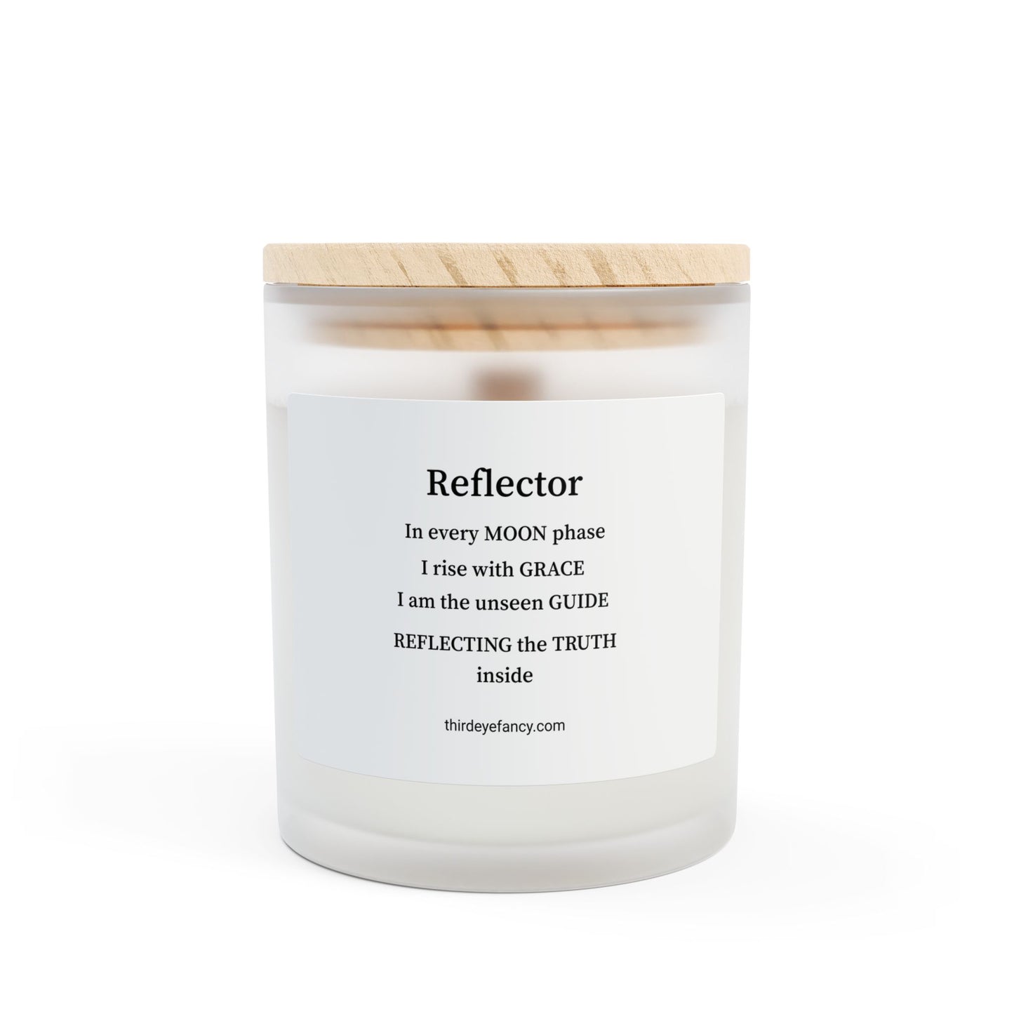 "Reflector Human Design Candle – 11oz Scented Frosted Glass Candle for Mindfulness, Lunar Alignment & Emotional Clarity"
