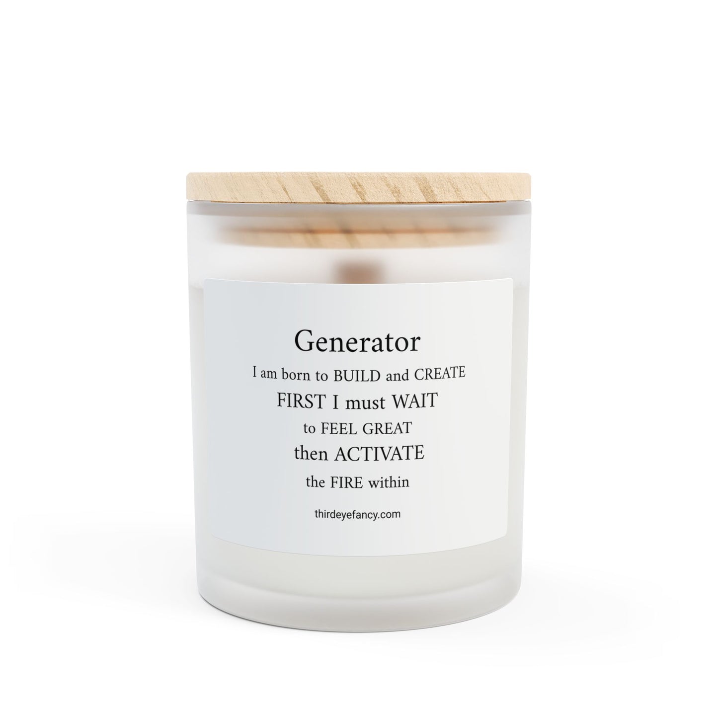 "Generator Energy Candle β 11oz Human Design Gift for Mindfulness, Purpose & Daily Alignment"