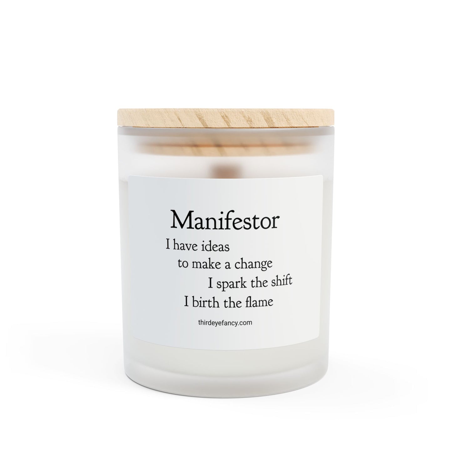 "Manifestor Human Design Candle – 11oz Frosted Glass Scented Candle for Mindfulness, Intention & Bold Energy"