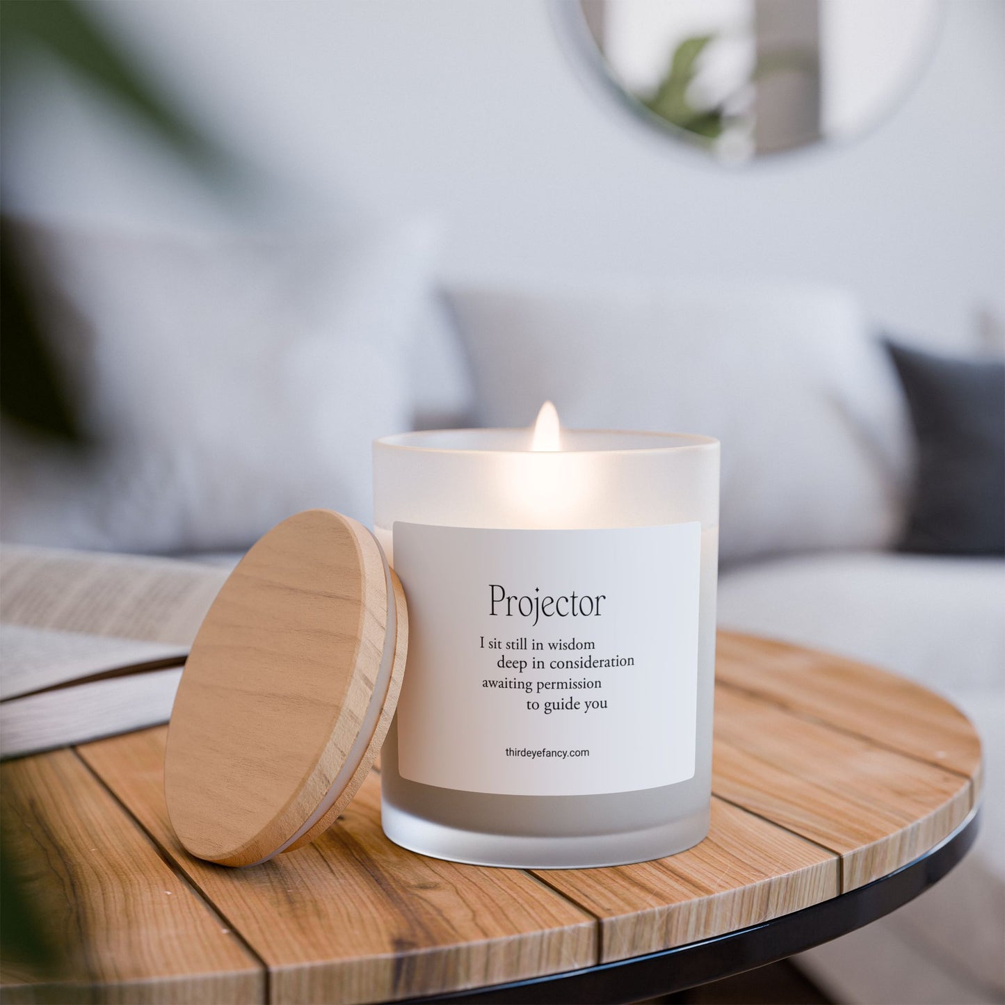 "Projector Power Candle – 11oz Human Design Gift for Mindful Vibes, Chill Time & Self-Discovery"